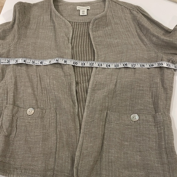 Adrienne Vittadini  linen blend unstructured jacket size medium - Picture 5 of 9